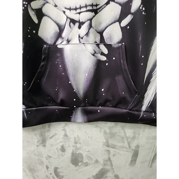 Nightmare Before Christmas Pull over Hoodie Size 2XL-3XL Skeleton Halloween EUC - Picture 3 of 10